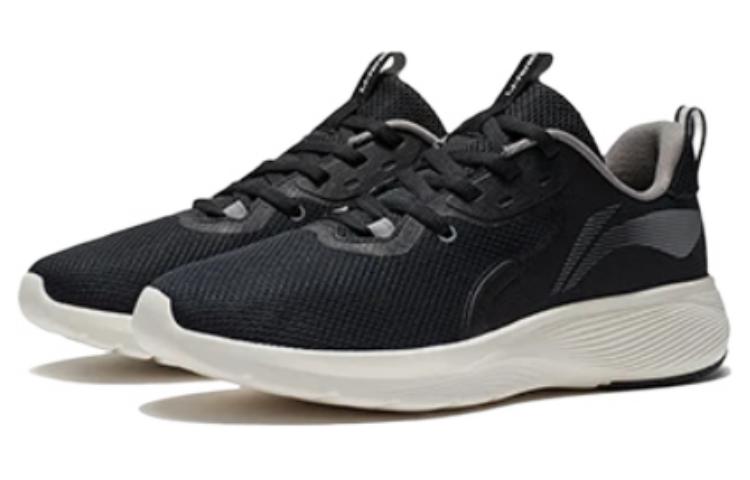Li Ning Abrasion Resistant Abrasion Resistant Low top Running Shoes Men’s Black