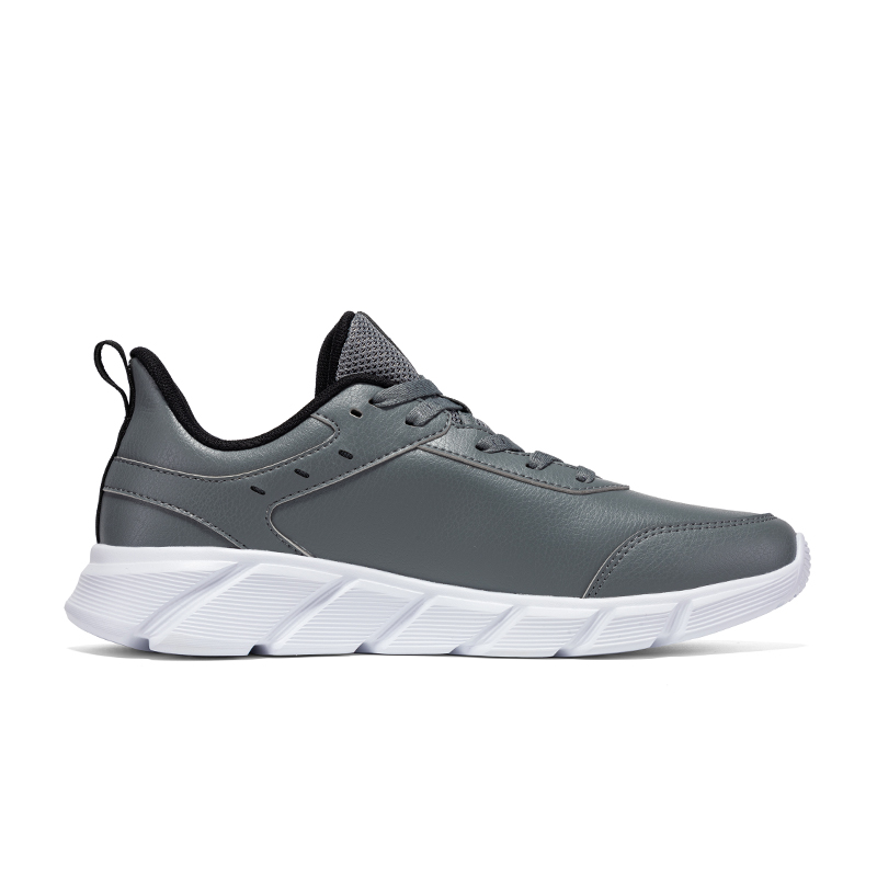 Erke Slip Resistant Abrasion Resistant Low top Casual Running Shoes Men’s Gray Black