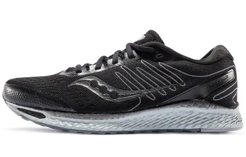 Saucony Freedom 3 Mesh Cushioning Slip Resistant Abrasion Resistant Low top Running Shoes Men's Black Silver