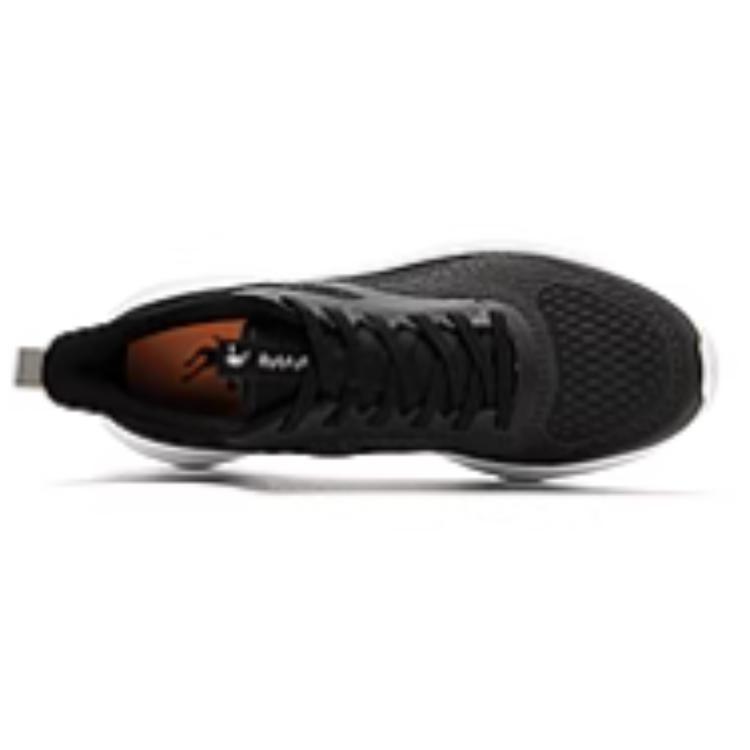 QIAODAN Cushioning Abrasion Resistant Breathable Moisture Wicking Low top Running Shoes Men’s Black White
