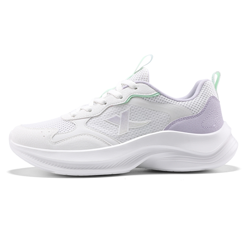 XTEP Cushioning Breathable Lightweight Low top Casual Running Shoes Women’s White Purple