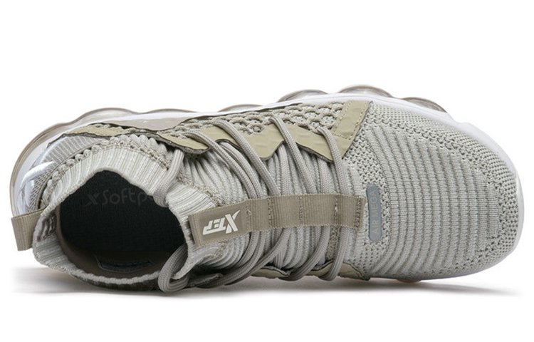 XTEP Generation 1 Air Cushion Lightweight Breathable And Wear-Resistant Cushioning High-Top Running Shoes Women’s Beige