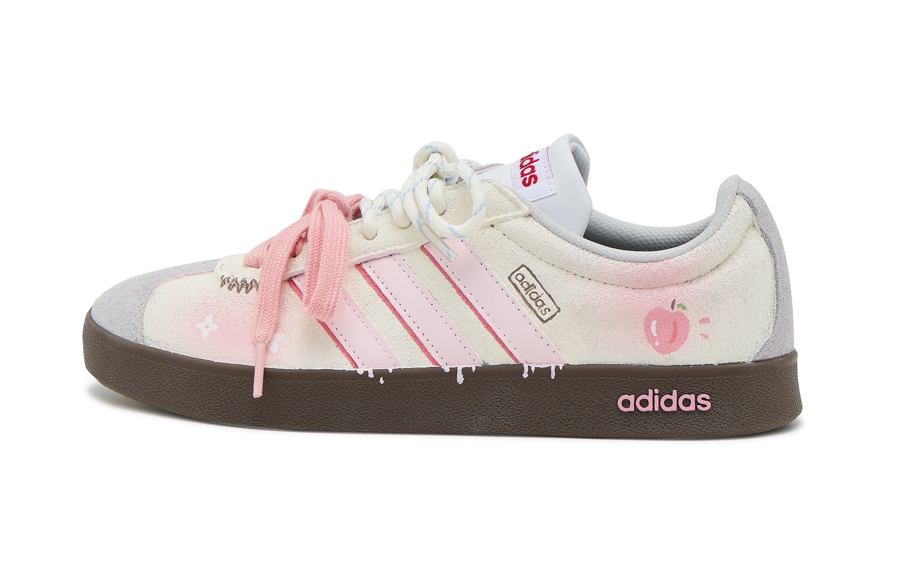 Adidas VL COURT 2.0 Peach Journal SAML Low top German Army Trainers Unisex Pink