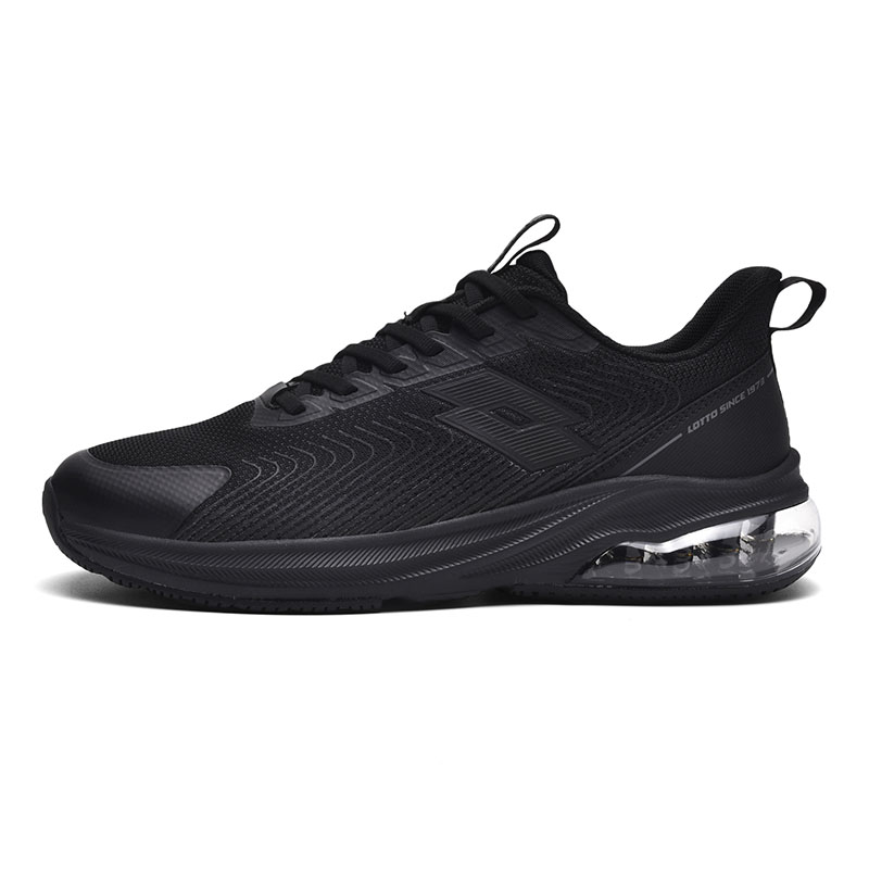 LOTTO Cushioning Rebound Impact Resistant Abrasion Resistant Breathable Low top Casual Running Shoes Men’s Black