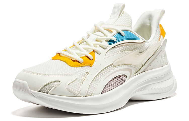Erke Regular Low top Running Shoes Men’s White Orange Yellow