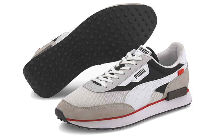 Кроссовки PUMA Future Rider Zapatillas (коричнево-бело-серо-красно-черные) — Коричневый / белый / серый / красный / чёрный — фото 3