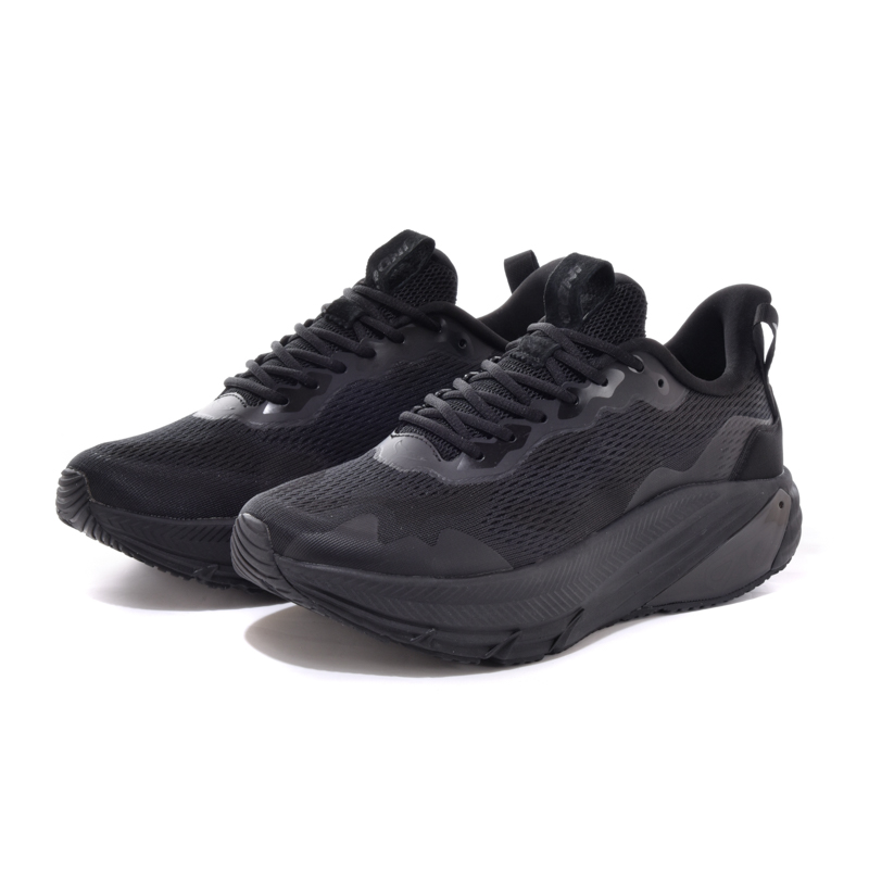 JNDO Slip Resistant, Abrasion Resistant, Moisture Wicking Low Top Running Shoes Unisex Black Swan