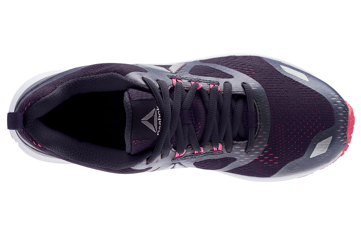 Женские кроссовки Reebok (серо-фиолетовые) — фото 4