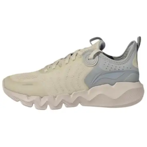 Li Ning Sports Life Collection Slip Resistant Abrasion Resistant Low top Casual Shoes Women's White Blue