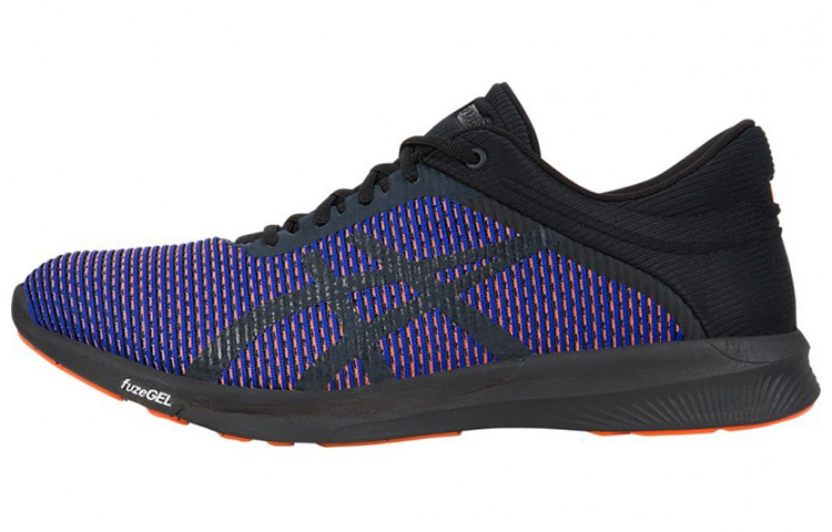 ASICS Fuzex Running Shoes Men's Low Top Black/Blue