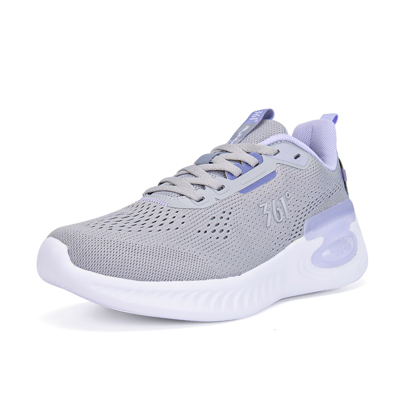 361° Cushioning Slip Resistant Breathable Low top Running Shoes Women’s Gray Purple