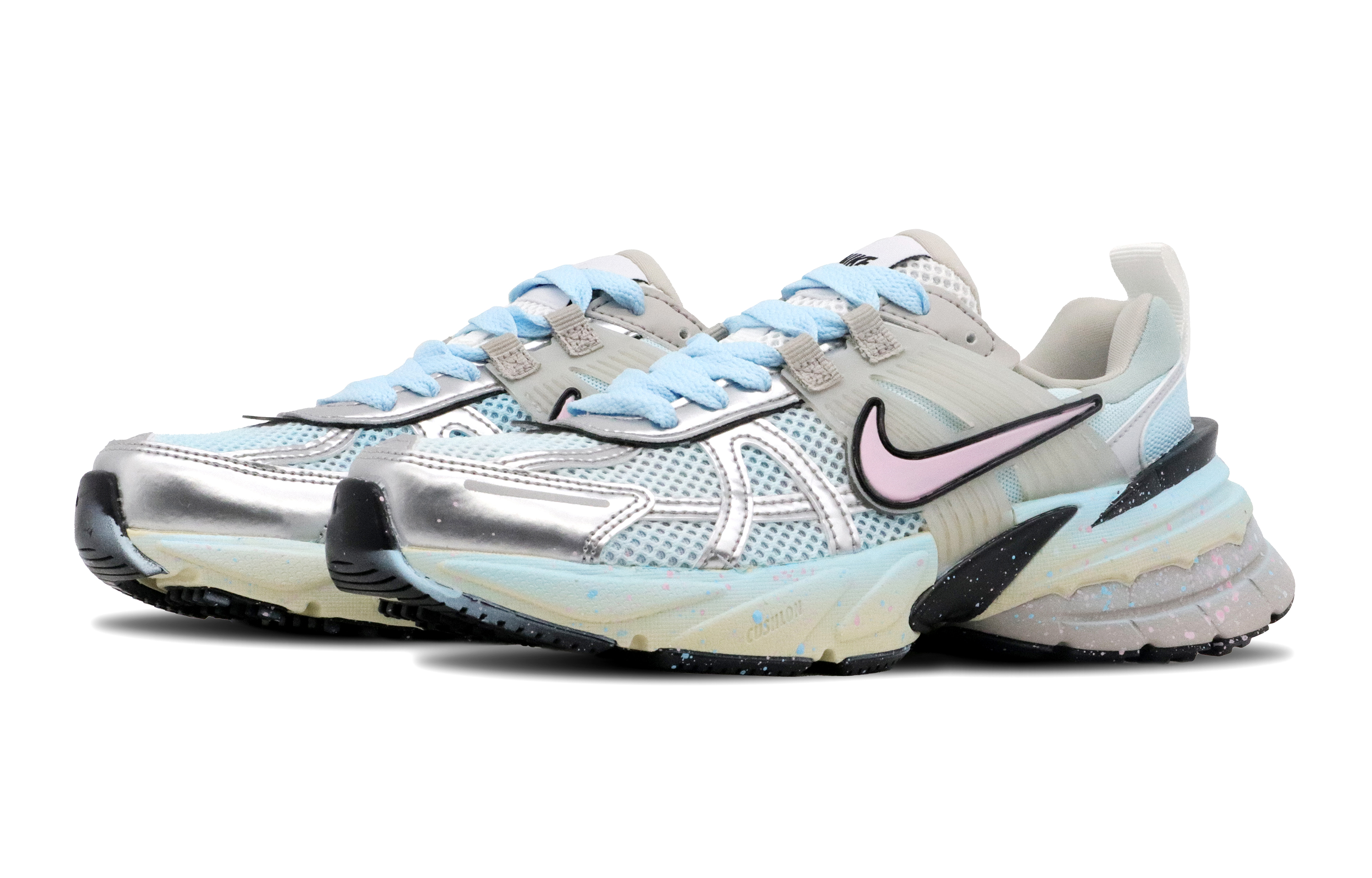 Nike V2K Run Abrasion Resistant Low top Casual Running Shoes Women’s Frosted Blueberry