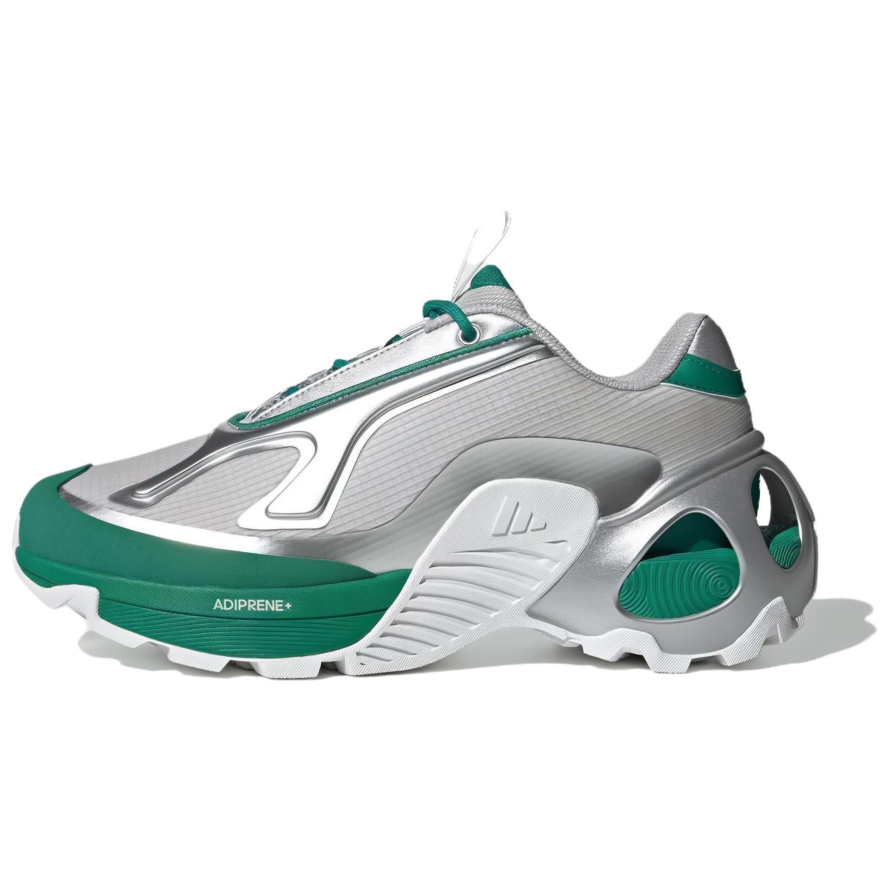 Adidas Wonder Runner Cushioning Abrasion Resistant Cushioning, Wear Resistant Low top Running Shoes Unisex Silver Green