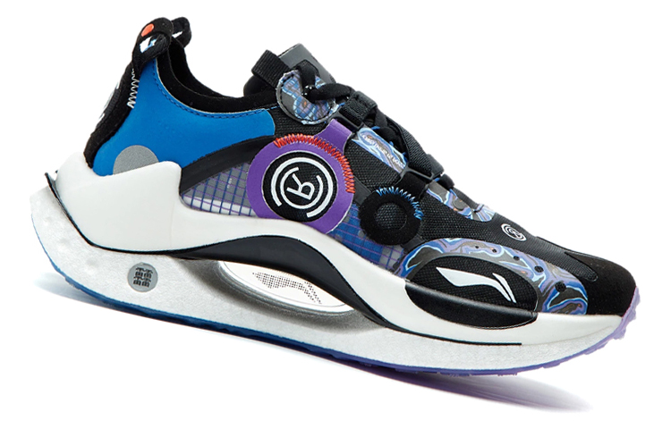Li Ning Shadow CRC Running Shoes Women’s Low Top Black/Fluorescent Grape Purple
