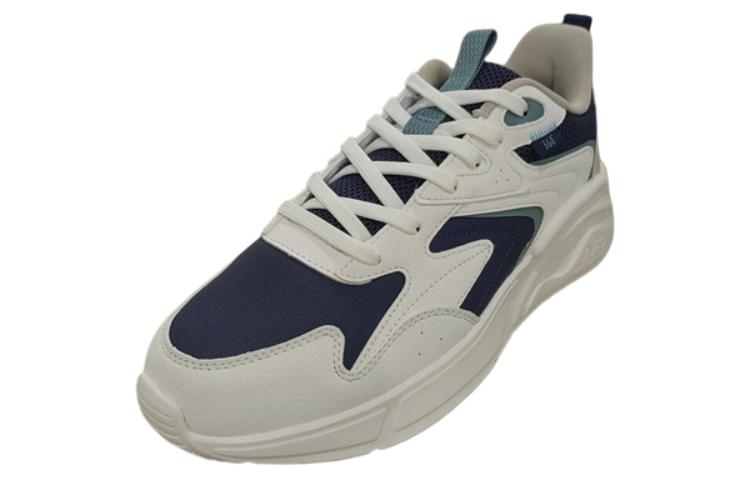 361° Comfortable Round Toe Slip Resistant Abrasion Resistant Low top Running Shoes Men’s White Blue
