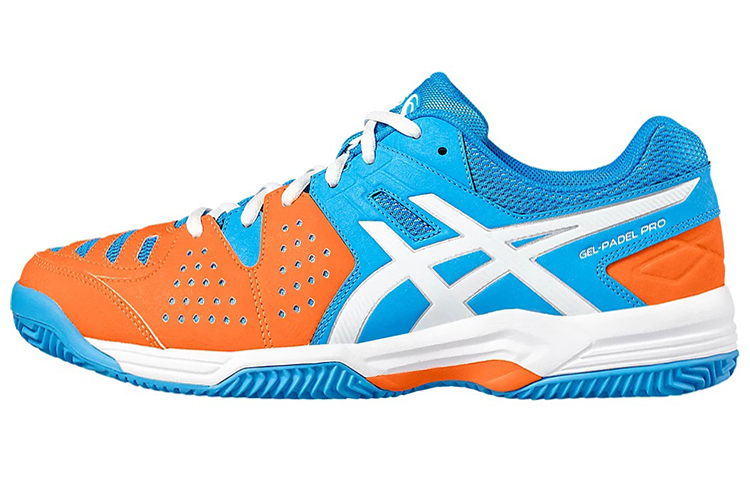 ASICS Gel Padel Pro 3 Abrasion Resistant Low top Running Shoes Men's Blue Orange