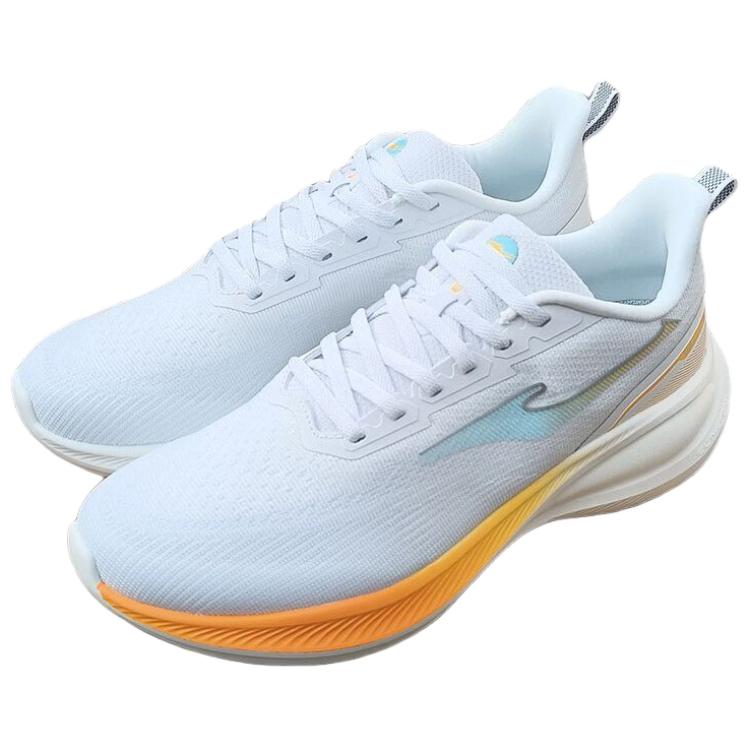 Erke Lightning 4 Cushioning, Wear Resistant Low top Casual Running Shoes Men’s White