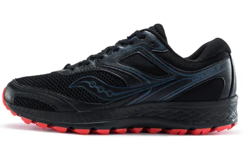Saucony Cohesion 12 Running Shoes Men's Low Top Black/Blue/Red