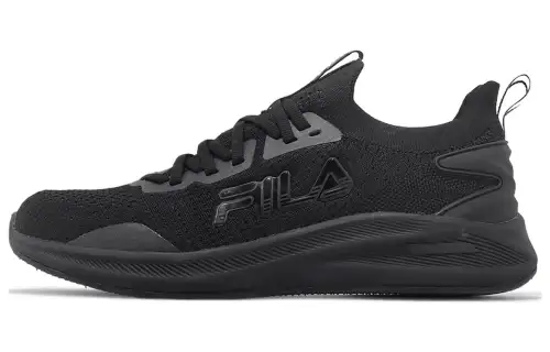 FILA Water Resistant Abrasion Resistant Breathable Low top Running Shoes Men's Black