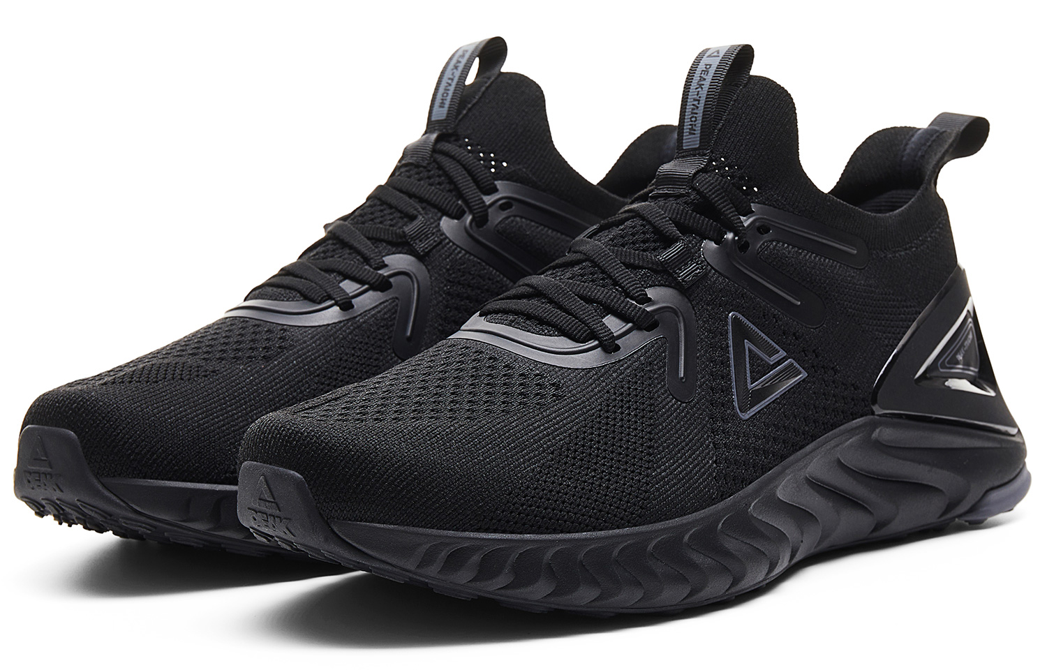 PEAK Taichi 1.0 Plus Slip Resistant Abrasion Resistant Low top Casual City Commuting Running Shoes Men’s All Black