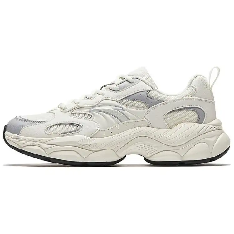 Anta Millennial Generation Slip Resistant Abrasion Resistant Low top Casual Shoes Men's White Gray