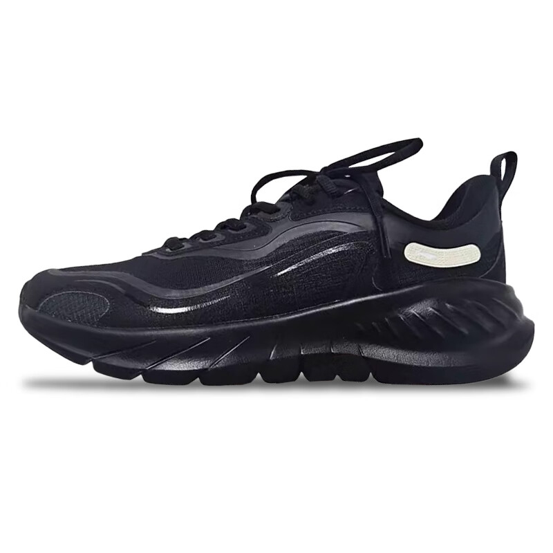 Li Ning Slip Resistant Abrasion Resistant Low top Casual Running Shoes Men’s Black