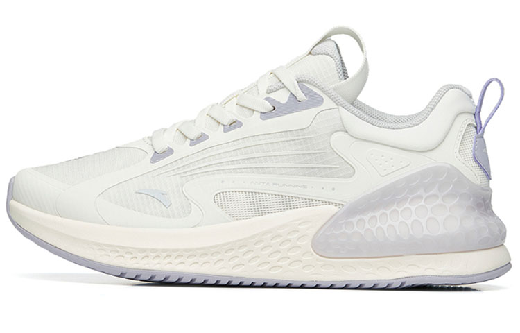 Anta Anta C37+ simple and comfortable fabric shock-absorbing, non-slip, wear-resistant, breathable and lightweight, low-top casual running shoes, women's white and purple