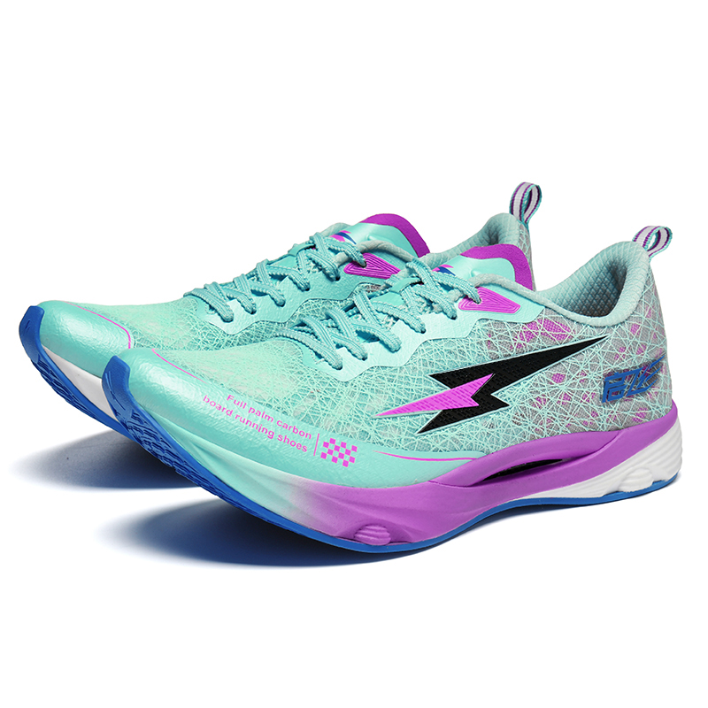 QIFEI Running Shoes Unisex Low Top Green/Purple