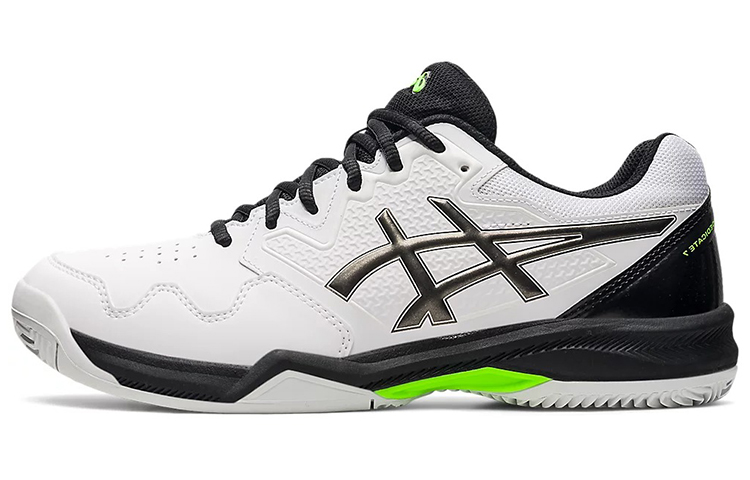 Asics Gel Dedicate 7 Clay Low top Running Shoes Men's White Black