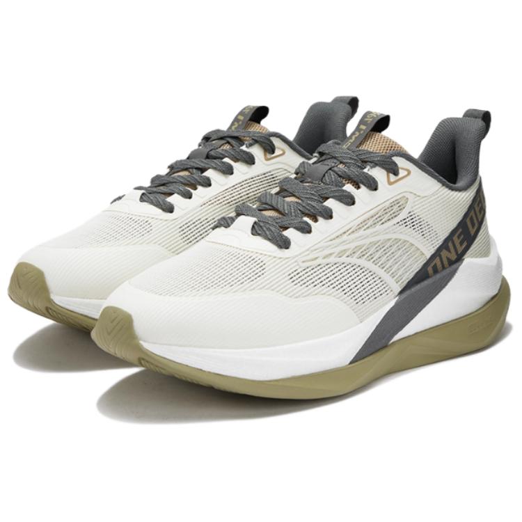 361° Slip Resistant Abrasion Resistant Low top Casual Racing Running Shoes Men’s White Green Gray