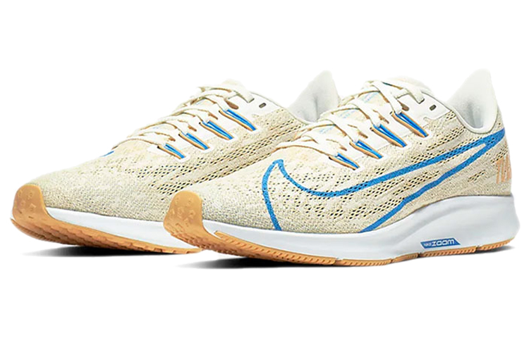 Женские кроссовки Nike Pegasus 36 (сине-желтые) — фото 3