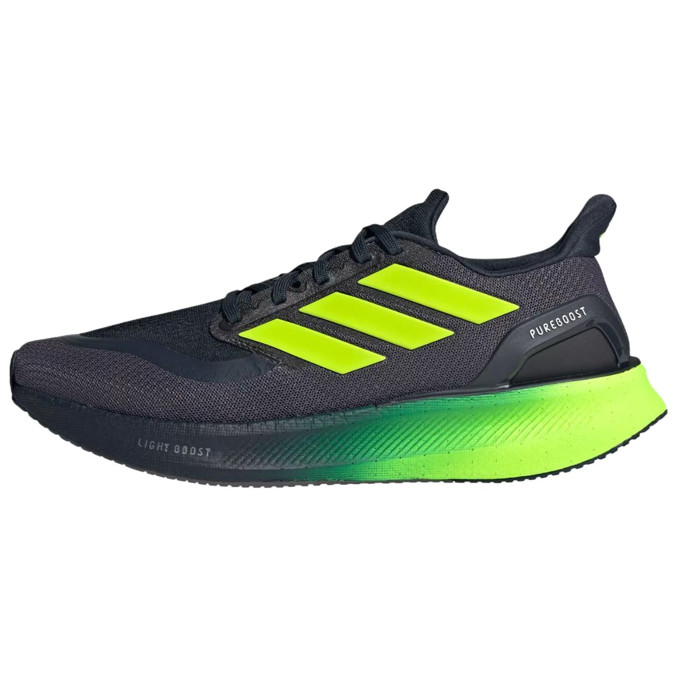 Adidas PUREBOOST 5 Slip Resistant Abrasion Resistant Low top Casual Running Shoes Men’s Black Green
