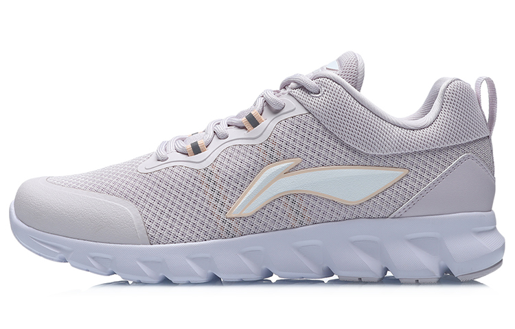 Li Ning Cushioning Breathable Low top Running Shoes Women’s Light Gray Purple