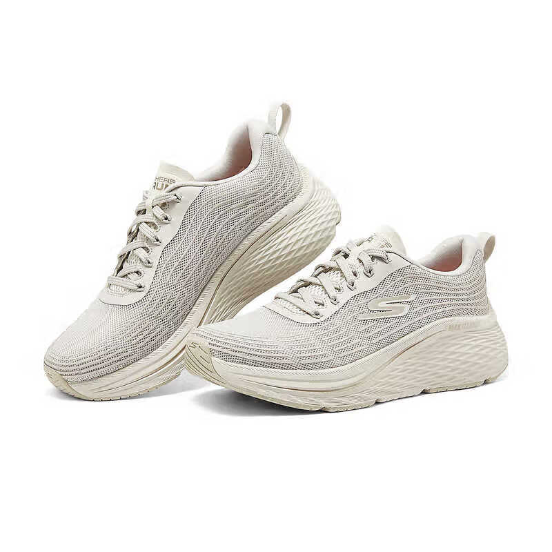 Skechers Max Cushioning Elite 2.0 Abrasion Resistant Breathable Low top Running Shoes Women’s Beige Gray