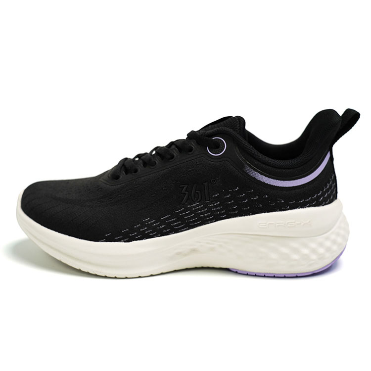 361° Slip Resistant And Abrasion Resistant Coverage Low top Casual Running Shoes Women’s Black Purple