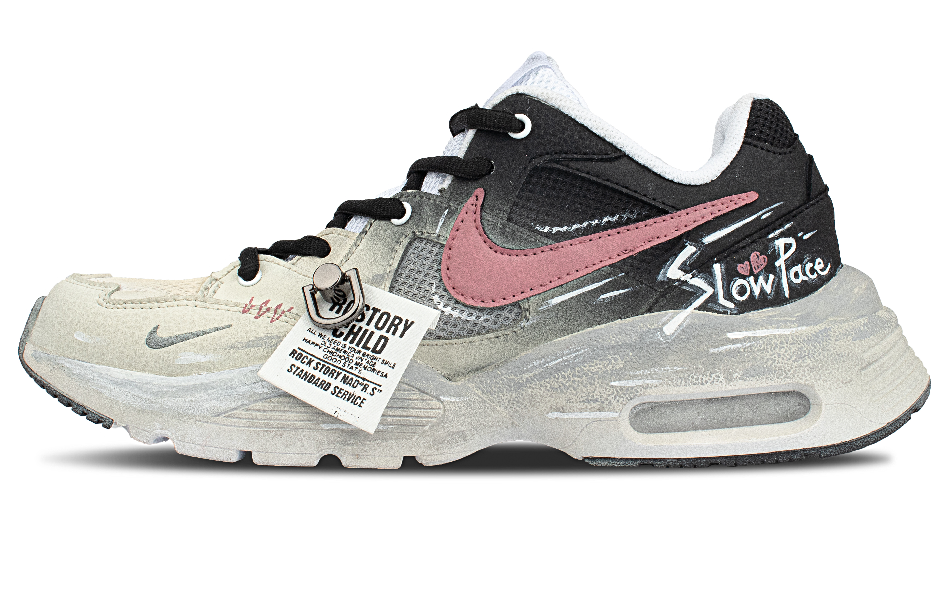 Nike Air Max Fusion Fabric Cushioning Low top Casual Running Shoes Unisex Peach