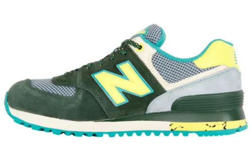 New Balance 574 Series Low Top 'Olive Green Yellow' Women's