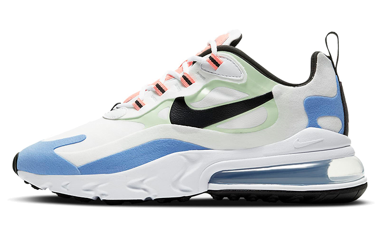 Nike Air Max 270 retro sports comfort fabric synthetic leather low-top casual running shoes women's blue white pink