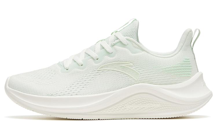 Anta Flyknit Wander Slip Resistant Abrasion Resistant Low top Sprint Running Shoes Women’s White Green