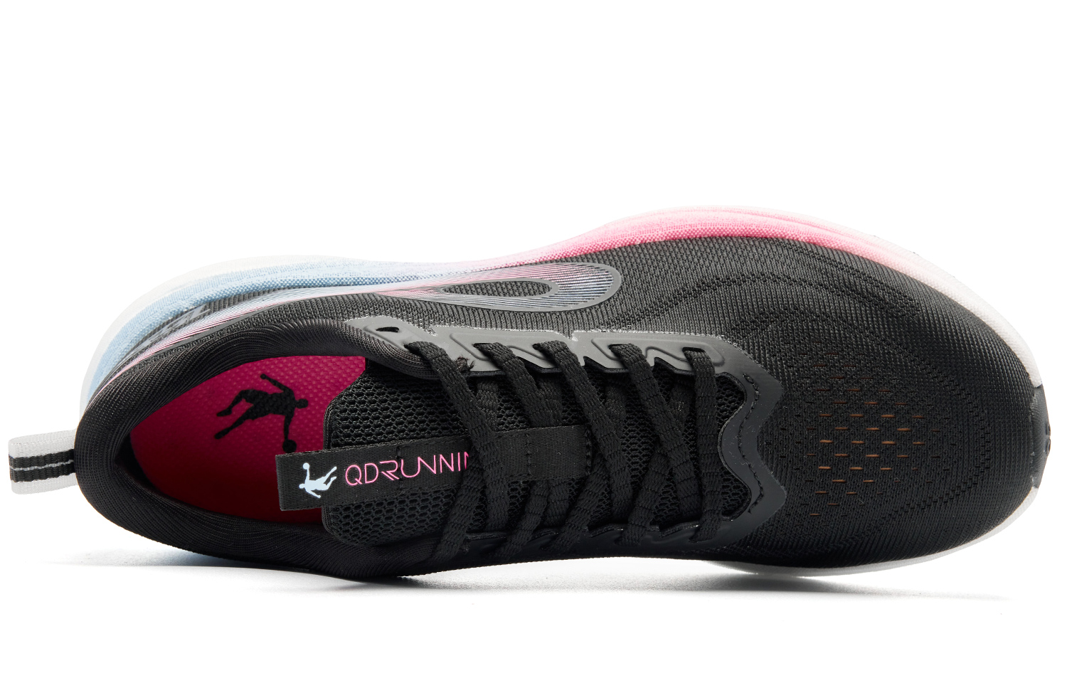 QIAODAN Speed 3LITE Anti Slip Wear Resistant Low Top Casual Running Shoes Women’s Black Shimmer Pink