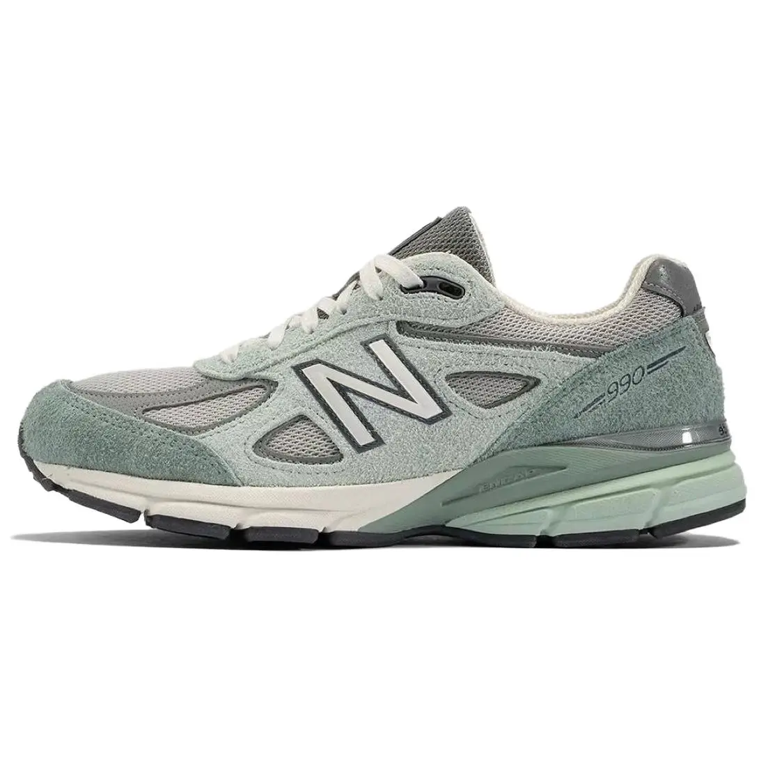 New Balance x Whitaker Group NB 990 V4 Abrasion Resistant Low top Running Shoes Unisex Gray Green