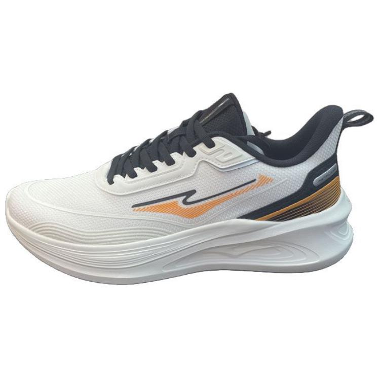 Erke Cushioning Lightweight Cushioning Lightweight Low top Casual Running Shoes Men’s White Black Orange