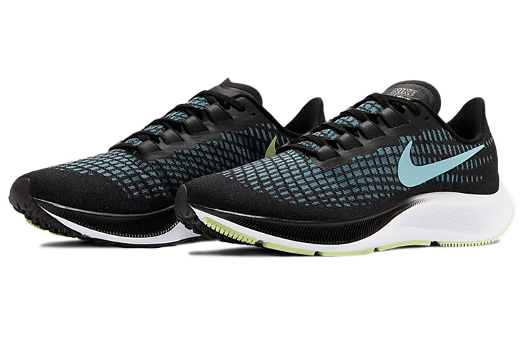 Женские кроссовки Nike Pegasus 37 (черно-желто-синяя) — фото 3