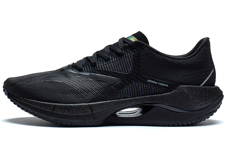 LiNing Li Ning Super Light 20 Fashionable Wear-Resistant Breathable Low-top Running Shoes Men's Pure Black
