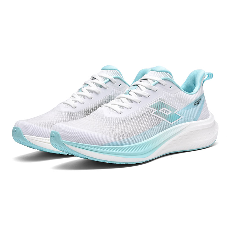 LOTTO Cushioning Slip Resistant Abrasion Resistant Breathable Lightweight Low top Running Shoes Men’s White Blue