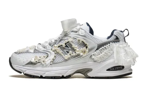 New Balance NB 530 Low top Running Shoes Unisex White Silver D Width