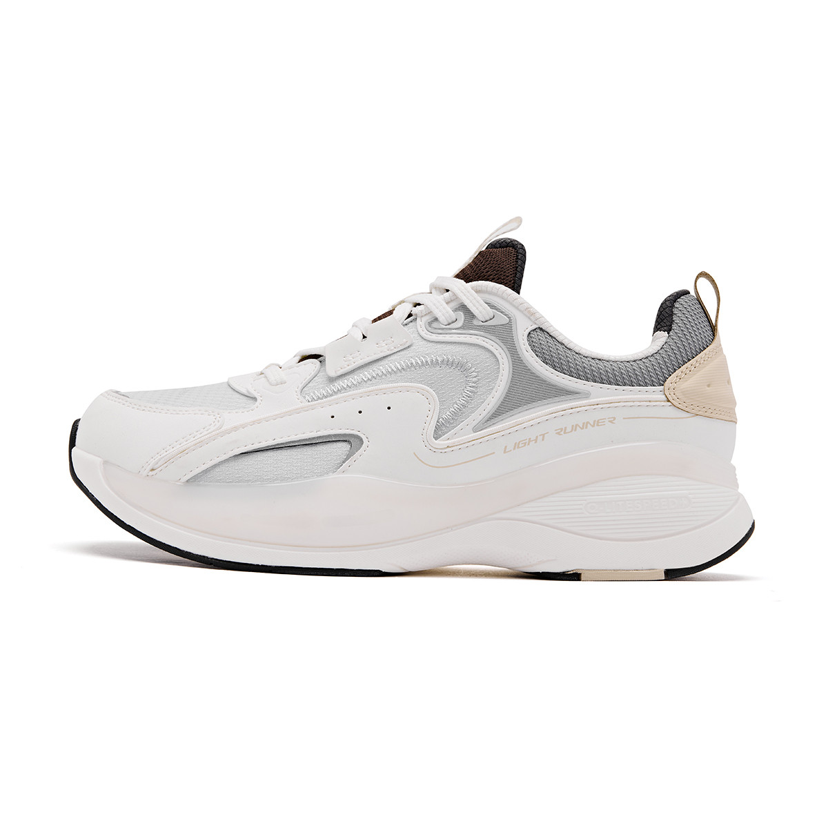 QIAODAN Textile, Synthetic Leather Cushioning Slip Resistant Abrasion Resistant Low top Casual Running Shoes Women’s