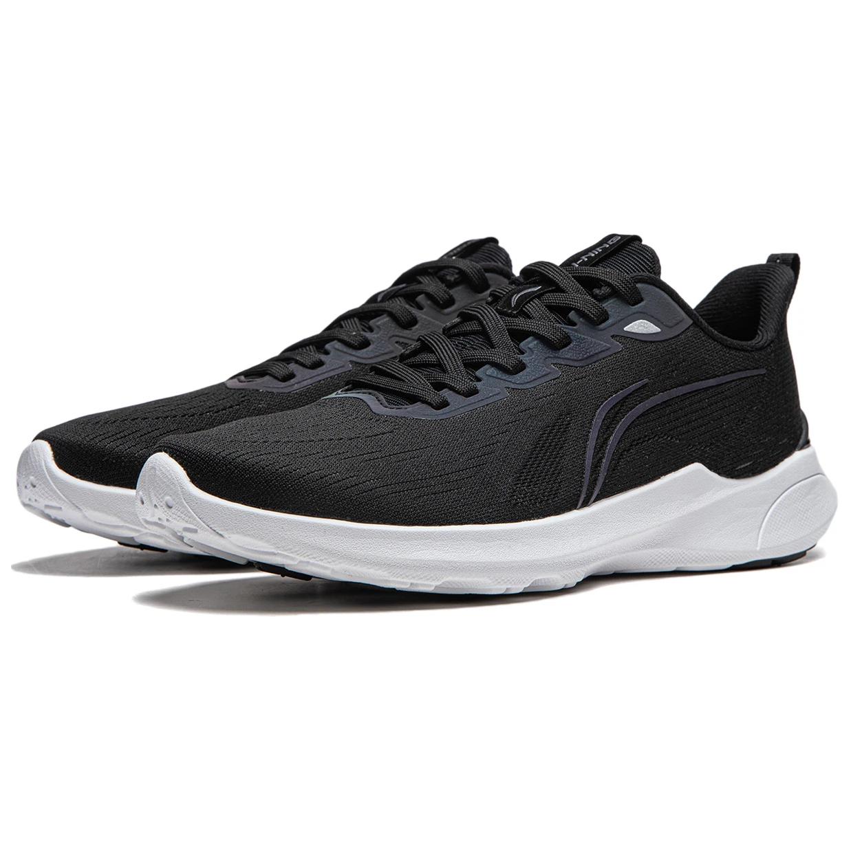 Li Ning Qingyi Comfortable Cushioning, Wear Resistant Low top Running Shoes Women’s Black White