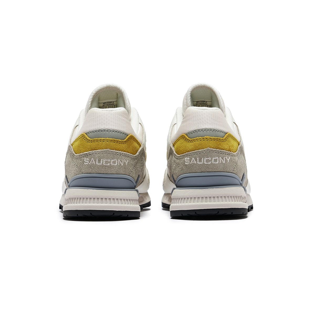 Saucony COURAGEOUS Slip Resistant Slip Resistant Low top Casual Shoes Unisex White Gray Yellow