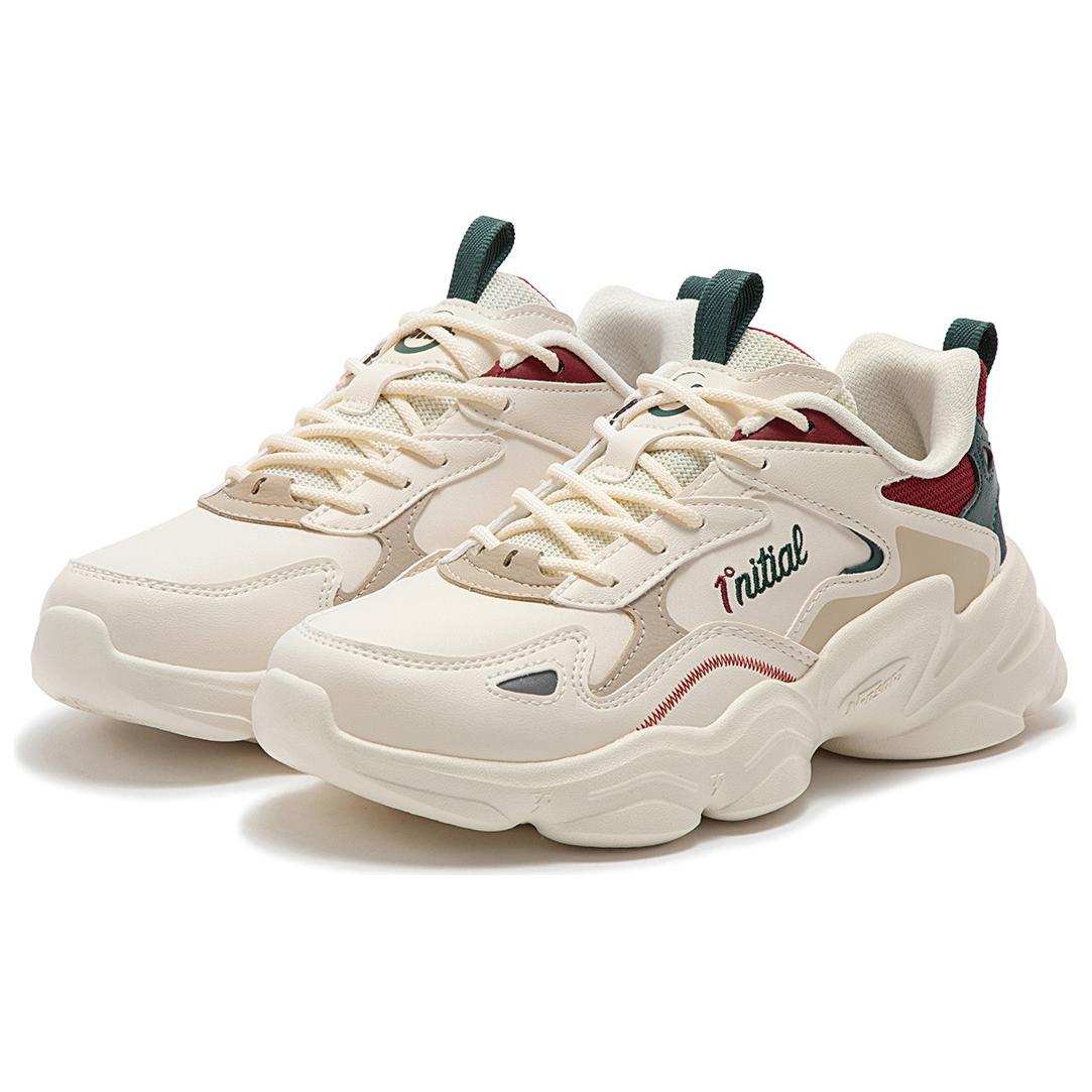 361° Synthetic Leather Cushioning, Wear Resistant Low top Running Shoes Women’s Beige
